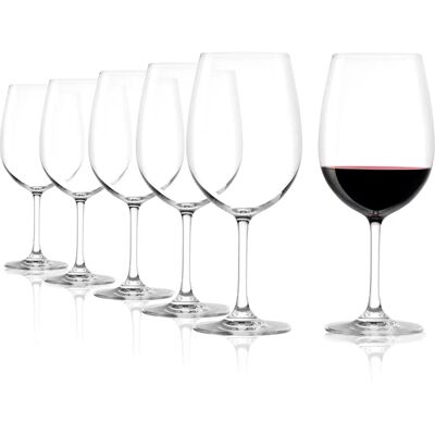 Stolzle Bordeaux Vin Krystalglas Sæt - 6 Store 660ml Glas Stolzle Bordeaux Vin Krystalglas Sæt - 6 Store 660ml Glas