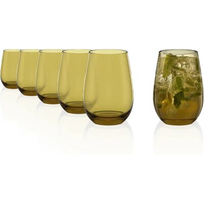 Verre Element de Stölzle Vert Olive - Beaker Verre Element de Stölzle Vert Olive - Beaker