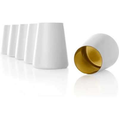 Stolzle Lausitz Power Olympische Witte/Gouden Wijnglazen - 6 stuks Stolzle Lausitz Power Olympische Witte/Gouden Wijnglazen - 6 stuks