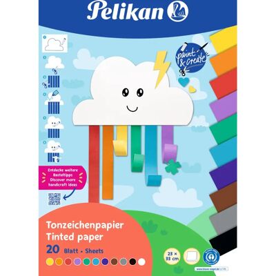 Pelikan Modell 101585 Buntkarton - 120g/m², 20 Blätter Pelikan Modell 101585 Buntkarton - 120g/m², 20 Blätter