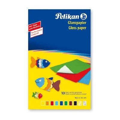 Papier d'art Pelikan - 10 feuilles - Brillant 18,5x30cm - Publicité Papier d'art Pelikan - 10 feuilles - Brillant 18,5x30cm - Publicité