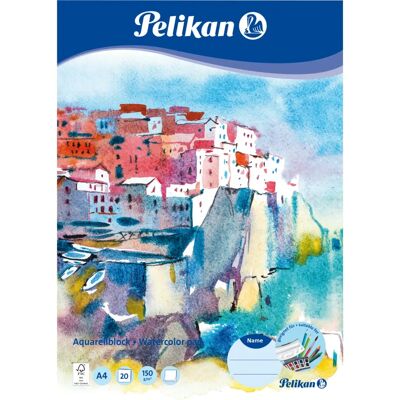 Pelikan Művészeti papírtömb - 20 lap, akvarell, piros Pelikan Művészeti papírtömb - 20 lap, akvarell, piros
