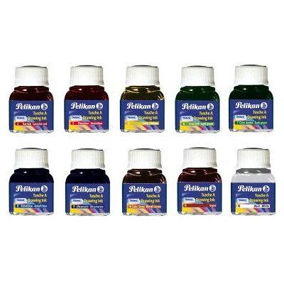 Pelikan 249474 Zeichenfarbe - Bunt - 10ml x 10 Pelikan 249474 Zeichenfarbe - Bunt - 10ml x 10