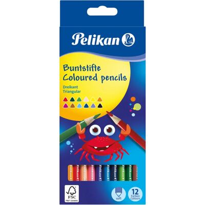 Pelikan Modèle 700115 Crayons de couleur multicolores - 12 pièces - Publicité Pelikan Modèle 700115 Crayons de couleur multicolores - 12 pièces - Publicité