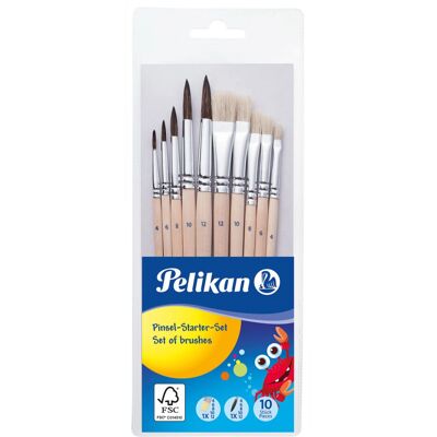 Set de Pinceaux Artistiques Pelikan - 10 pcs Set de Pinceaux Artistiques Pelikan - 10 pcs