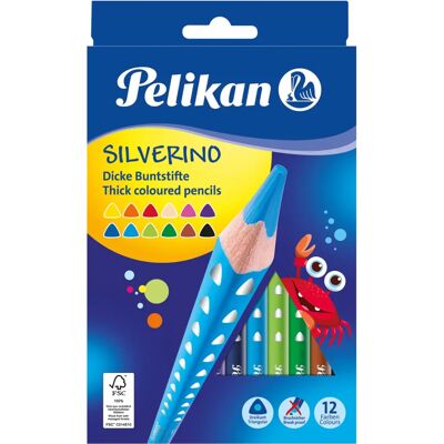 Pelikan 700627 Buntstifte Set - Dreieckig, 12 Stück Pelikan 700627 Buntstifte Set - Dreieckig, 12 Stück