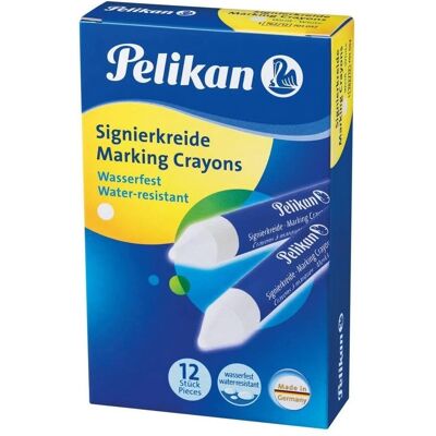 Pelikan Weiß Markierungskreide - Kreide für raue Flächen - 12 Stück Pelikan Weiß Markierungskreide - Kreide für raue Flächen - 12 Stück