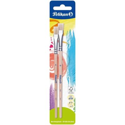 Pelikan Juego de 2 Pinceles de Pelo Natural - Aceite y Témpera Pelikan Juego de 2 Pinceles de Pelo Natural - Aceite y Témpera