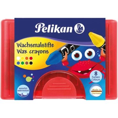 Pelikan 723148 Wachsmalstifte - Wasserfest, Rund, 8er Set Pelikan 723148 Wachsmalstifte - Wasserfest, Rund, 8er Set