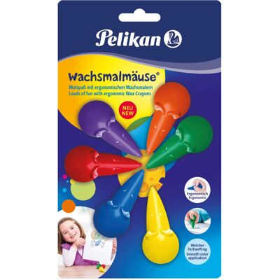 Pelikan 803328 Pastelli - Cera naturale, impugnatura ergonomica, 6 pezzi, Rosso Pelikan 803328 Pastelli - Cera naturale, impugnatura ergonomica, 6 pezzi, Rosso