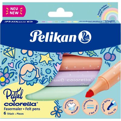 Pelikan Pastell Feltpenna - 6 Farben - Filzstift Pelikan Pastell Feltpenna - 6 Farben - Filzstift