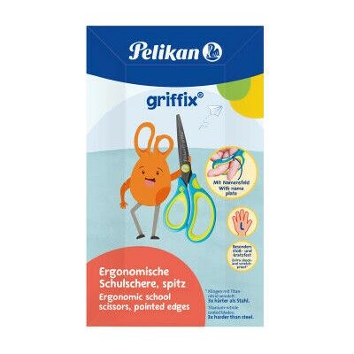 Ciseaux Pelikan 820592 - Bleu - Coupe droite - Acier inoxydable - Pour enfants - Publicité Ciseaux Pelikan 820592 - Bleu - Coupe droite - Acier inoxydable - Pour enfants - Publicité