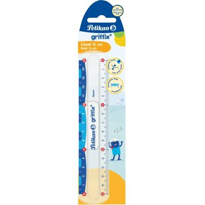 Pelikan Griffix Lineal - 150mm, Transparent/Blau/Violett/Schwarz - 10er Pack Pelikan Griffix Lineal - 150mm, Transparent/Blau/Violett/Schwarz - 10er Pack