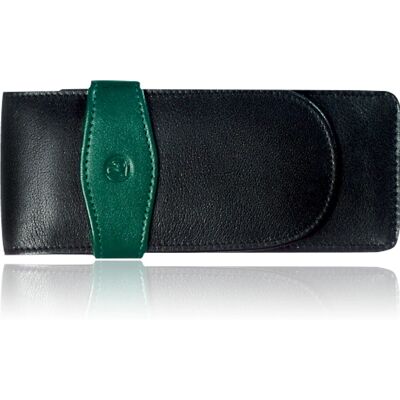Pelikan TG 32 Læderetui - Sort, Grøn - Etui Pelikan TG 32 Læderetui - Sort, Grøn - Etui