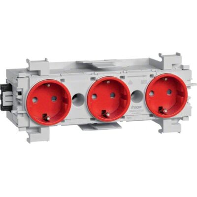 Tehalit GS3001 vrt 3-fach Steckdose Rot - Steckdose Tehalit GS3001 vrt 3-fach Steckdose Rot - Steckdose