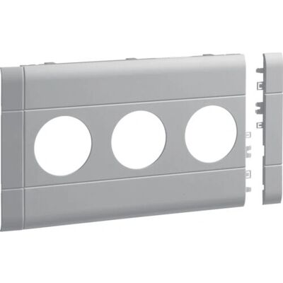 Hager GB120307035 Wandplatte - 3-Fach Steckdose - Hellgrau Hager GB120307035 Wandplatte - 3-Fach Steckdose - Hellgrau