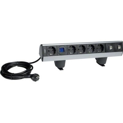 Hager G7069ELN Unité d'Alimentation en Aluminium Modulaire - 5 Prises Schuko - Publicité Hager G7069ELN Unité d'Alimentation en Aluminium Modulaire - 5 Prises Schuko - Publicité