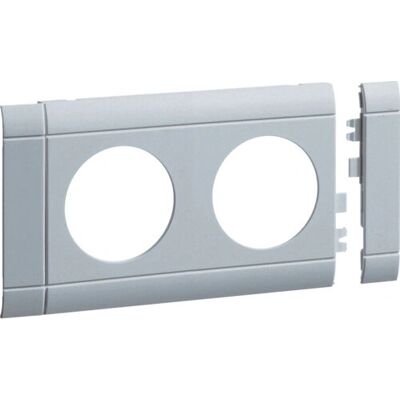 Hager GB08020LAN Aluminium Doppelsteckdose - Steckdose Hager GB08020LAN Aluminium Doppelsteckdose - Steckdose