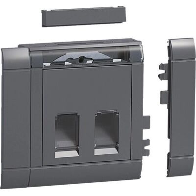 Tehalit GSETDM0329011 - Einbauset Daten 2 RJ45, schwarz - Daten Outlet Set Tehalit GSETDM0329011 - Einbauset Daten 2 RJ45, schwarz - Daten Outlet Set