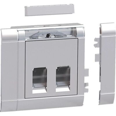 TEHALIT GSETDM042LAN - 2 RJ45 - Type 04 Front - Aluminium - Data mounting kit TEHALIT GSETDM042LAN - 2 RJ45 - Type 04 Front - Aluminium - Data mounting kit