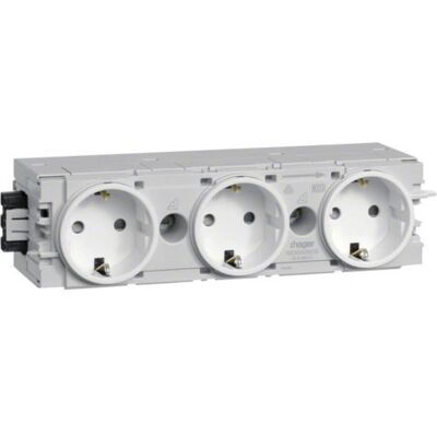 Hager GS30009016 - 3-fach Steckdose - Weiß Hager GS30009016 - 3-fach Steckdose - Weiß