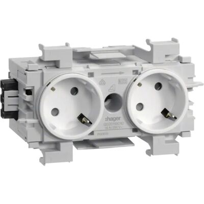 Tehalit GS20119016 - Wandcontactdoos 2-polig - 45° Wit - Stopcontact Tehalit GS20119016 - Wandcontactdoos 2-polig - 45° Wit - Stopcontact