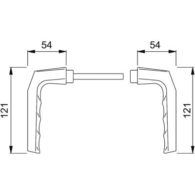 HOPPE Frankfurt Aluminium-Türgriff-Teil - Neusilber - 117L HOPPE Frankfurt Aluminium-Türgriff-Teil - Neusilber - 117L