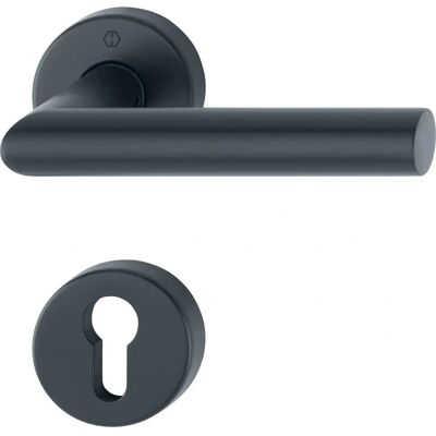 Juego de manillas Hoppe - Acero inoxidable, negro mate, izquierda/derecha - Interior Juego de manillas Hoppe - Acero inoxidable, negro mate, izquierda/derecha - Interior