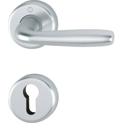 Hoppe Aluminium-Innentür-Rosetten-Garnitur - Türgriff-Set - 37-42 mm - natur Hoppe Aluminium-Innentür-Rosetten-Garnitur - Türgriff-Set - 37-42 mm - natur