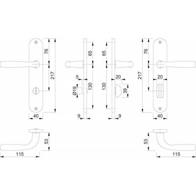 Hoppe Innentürgriff-Set - Aluminium F271 Hoppe Innentürgriff-Set - Aluminium F271