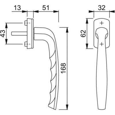 HOPPE Poignée pour porte coulissante New-York F9016 - Poignée de fenêtre HOPPE Poignée pour porte coulissante New-York F9016 - Poignée de fenêtre