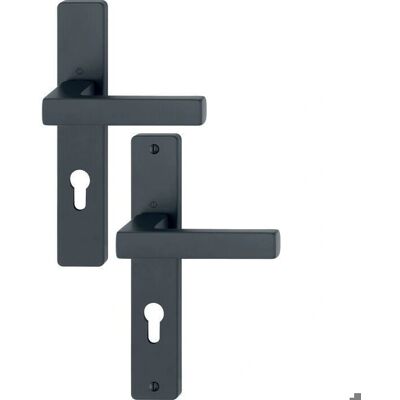 Poignée de porte en aluminium noir HOPPE - 38-47mm - Style classique Poignée de porte en aluminium noir HOPPE - 38-47mm - Style classique