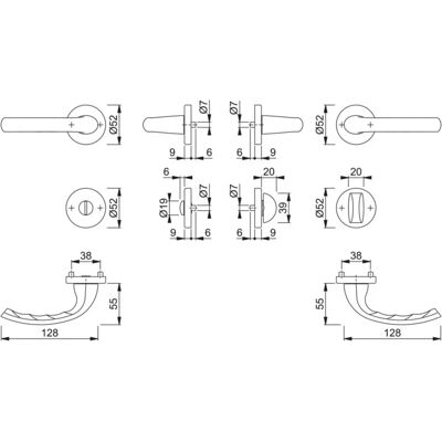 Hoppe Tôkyô Aluminium Türgriff-Set - Links/Rechts - Innen Hoppe Tôkyô Aluminium Türgriff-Set - Links/Rechts - Innen