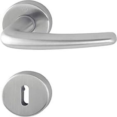Hoppe Denver Edelstahl Türgriff-Garnitur - Schlüssellochrosetten, Für 37-42mm Türstärke Hoppe Denver Edelstahl Türgriff-Garnitur - Schlüssellochrosetten, Für 37-42mm Türstärke