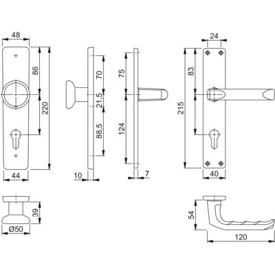 Hoppe London Aluminium Türgriff-Set - 72mm Abstand Hoppe London Aluminium Türgriff-Set - 72mm Abstand