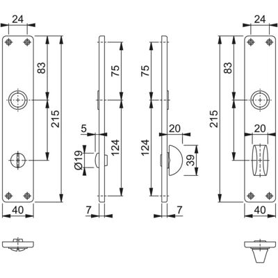 Hoppe Modell 202SP F1 Tür- & Fensterbeschlag - Naturfarbig Hoppe Modell 202SP F1 Tür- & Fensterbeschlag - Naturfarbig