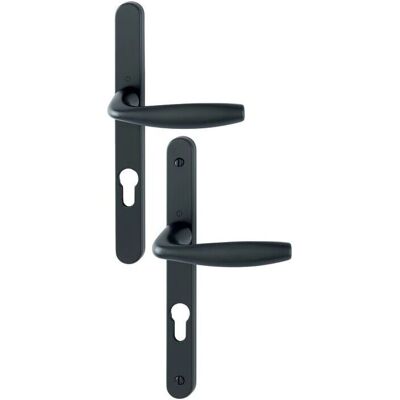 Ensemble de Poignées de Porte Noire Hoppe - Design Moderne pour Portes Étroites Ensemble de Poignées de Porte Noire Hoppe - Design Moderne pour Portes Étroites