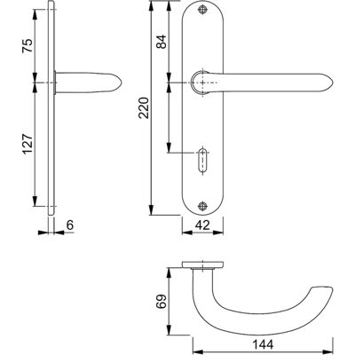 HOPPE Langschild Edelstahl Türgriff-Set - Marseille E1138Z/302 - Für Innentüren HOPPE Langschild Edelstahl Türgriff-Set - Marseille E1138Z/302 - Für Innentüren