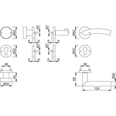 Hoppe E58/42KV/42KVS/1420Z Edelstahl Türschloss-Set - Links Hoppe E58/42KV/42KVS/1420Z Edelstahl Türschloss-Set - Links