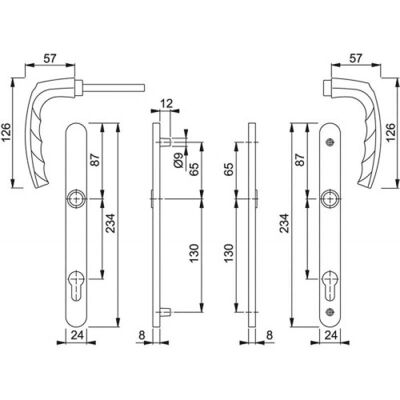 Set di Porte Atlanta Hoppe - Acciaio Inox, Maniglia Reversibile, Montaggio Veloce Set di Porte Atlanta Hoppe - Acciaio Inox, Maniglia Reversibile, Montaggio Veloce