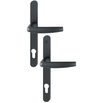 HOPPE Atlanta 1530/300LMSGL Ensemble de portes à double levier - Extérieur, Noir mat HOPPE Atlanta 1530/300LMSGL Ensemble de portes à double levier - Extérieur, Noir mat