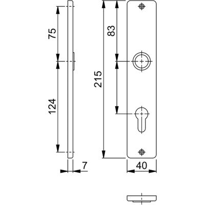 Hoppe Modell 202SP PZ 55mm F1 Innentürschild Hoppe Modell 202SP PZ 55mm F1 Innentürschild