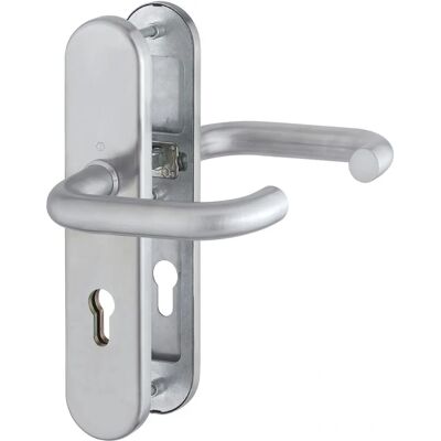 Juego de Manijas de Seguridad HOPPE para Puertas y Ventanas - Acero Inoxidable, 42-47mm Juego de Manijas de Seguridad HOPPE para Puertas y Ventanas - Acero Inoxidable, 42-47mm