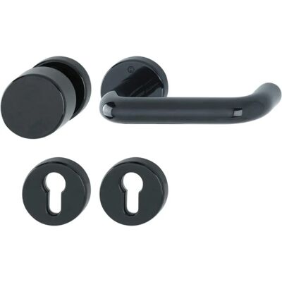 Hoppe Paris Deur- en raambhouderset - Modern zwart kunststof - 40-66mm Hoppe Paris Deur- en raambhouderset - Modern zwart kunststof - 40-66mm
