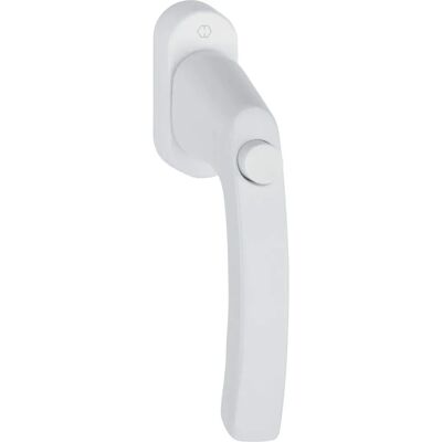 Manilla de Ventana Hoppe LIÈGE - Con botón de bloqueo, Blanco, 7x32mm tubo cuadrado Manilla de Ventana Hoppe LIÈGE - Con botón de bloqueo, Blanco, 7x32mm tubo cuadrado