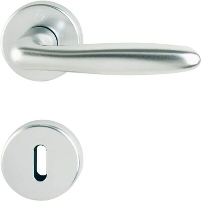Juego de Manijas de Puerta de Aluminio Hoppe Verona - Sin tornillos, Ajustable Juego de Manijas de Puerta de Aluminio Hoppe Verona - Sin tornillos, Ajustable