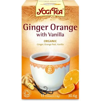Yogi Thé Gingembre Orange - 17 sachets - Publicité Yogi Thé Gingembre Orange - 17 sachets - Publicité