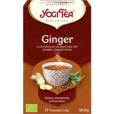 Yogi Tea Ginger bio - Gingembre biologique, revitalisant et savoureux - 17 sachets - Publicité Yogi Tea Ginger bio - Gingembre biologique, revitalisant et savoureux - 17 sachets - Publicité