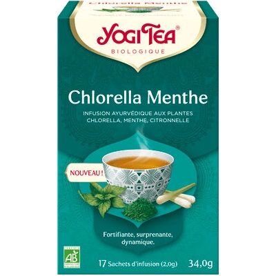 YOGI TEA Chá Orgânico de Chlorella e Hortelã - Infusão de Ervas YOGI TEA Chá Orgânico de Chlorella e Hortelã - Infusão de Ervas
