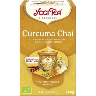 Yogi Thé Chai Curcuma Bio - Infusion de Plantes - Publicité Yogi Thé Chai Curcuma Bio - Infusion de Plantes - Publicité